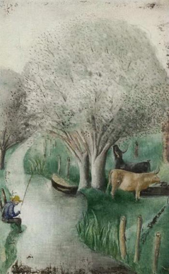 Vaches a la riviere by Serge Férat