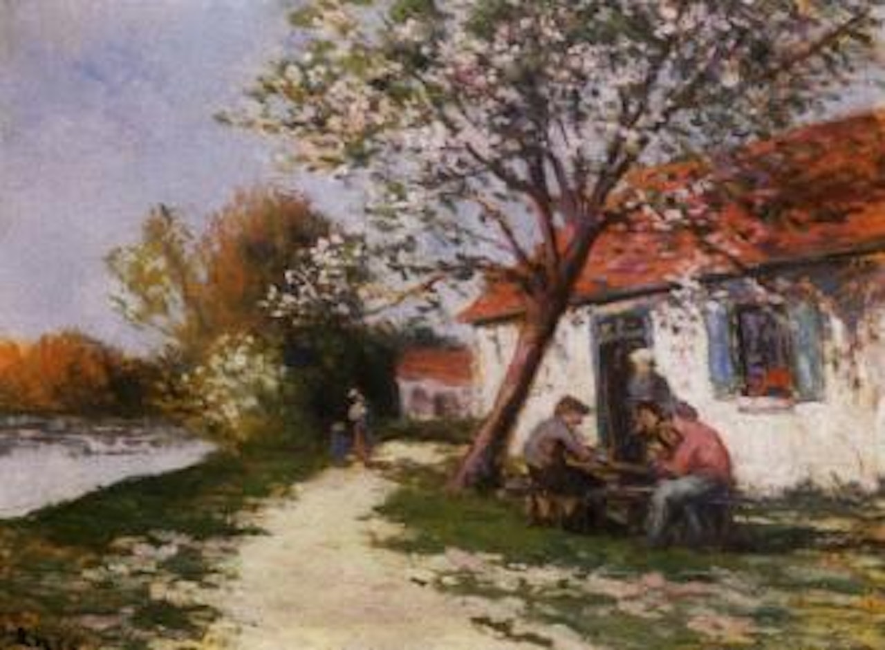 Rolleboise, le dejeuner en plein air by Maximilien Luce