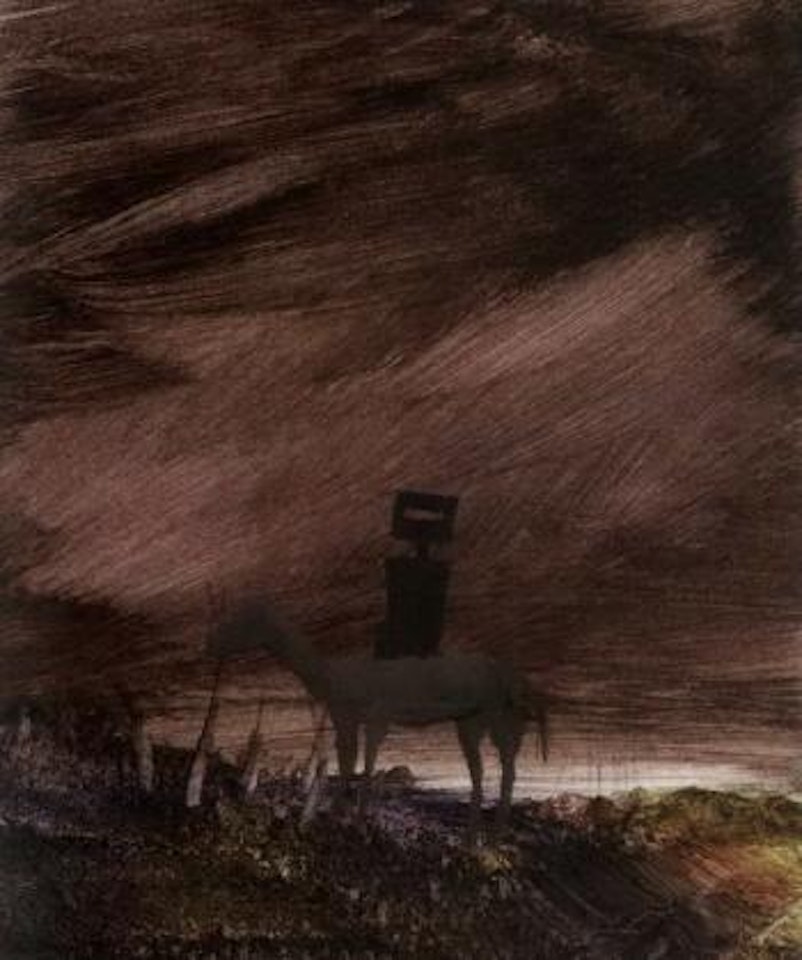 Kelly at night by Sidney Nolan