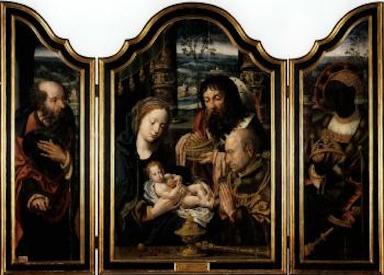 Adoration of the Magi. Saint Joseph. Balthasar by Attributed to Pieter Coecke van Aelst I