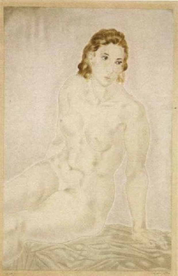 Nu assis, planche de l'album Femmes by Leonard Tsuguharu Foujita