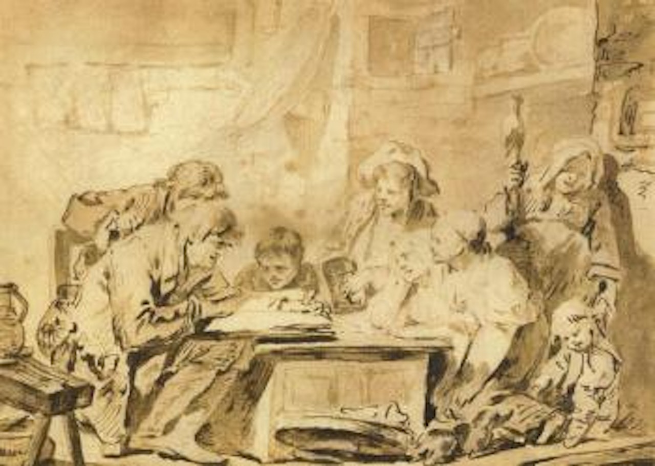 Lecture de la Bible by Jean-Baptiste Greuze