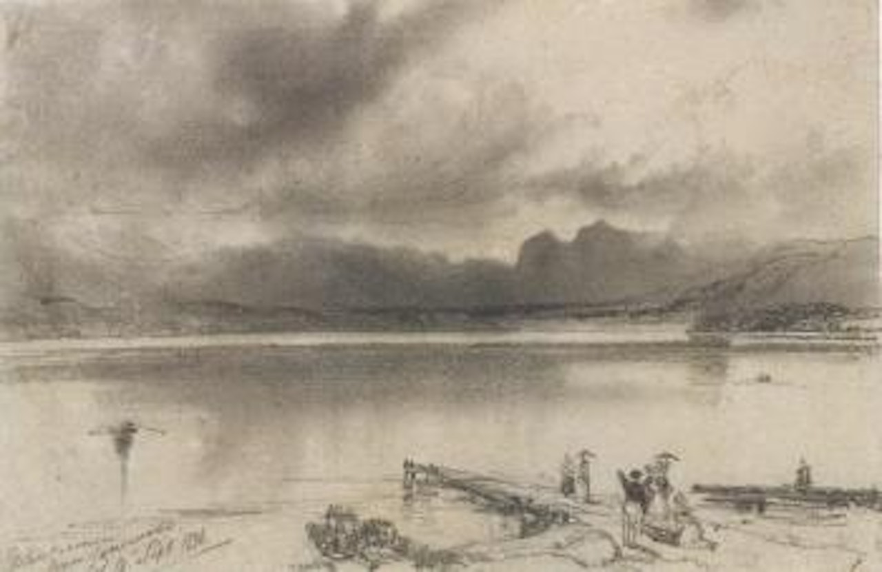 Windermere from Lowwood,Cumbria by Edward Lear