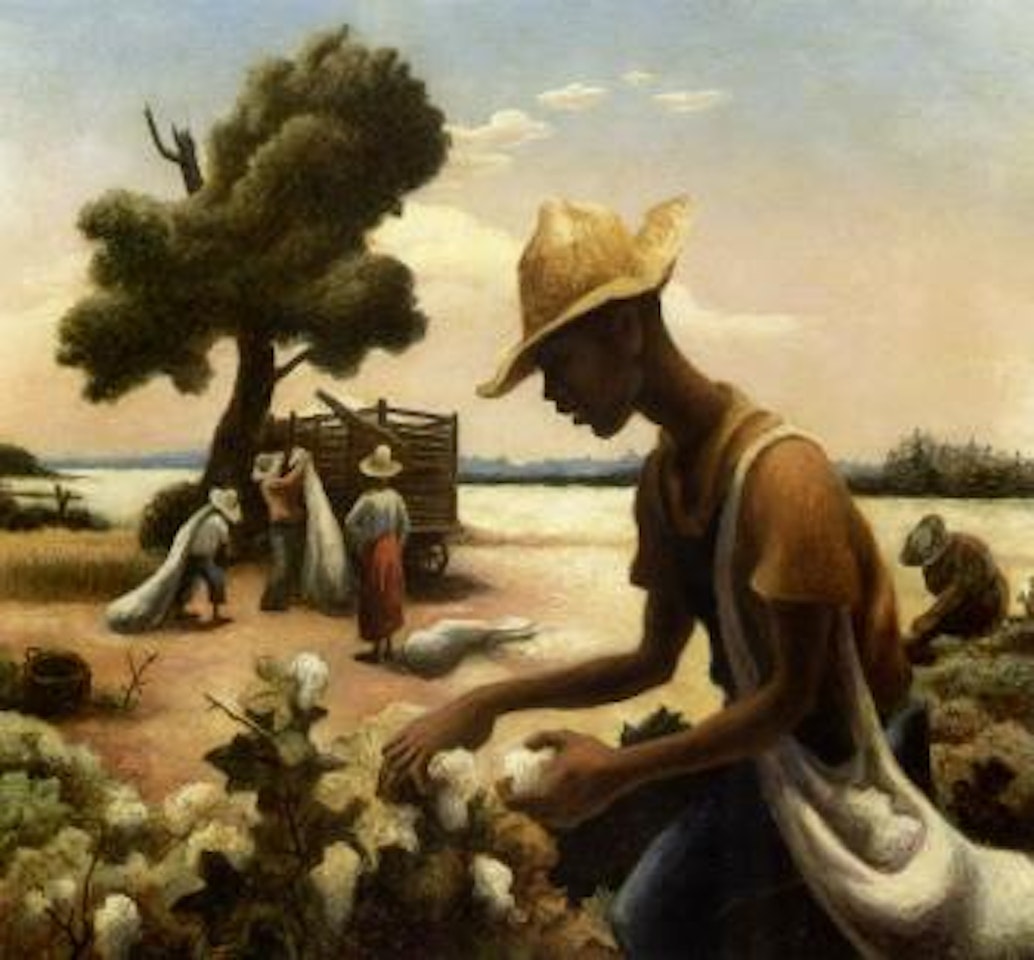 Cotton picker by Thomas Hart Benton