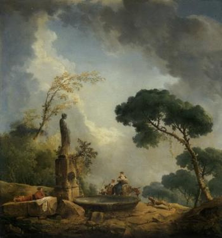 La fontaine a la vestale by Hubert Robert