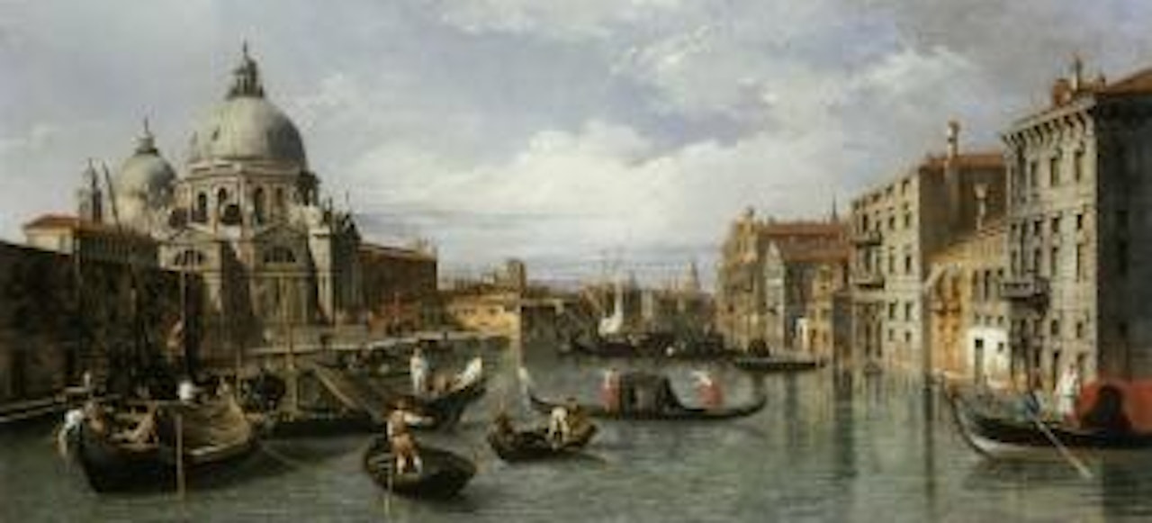 Entrance to the Grand Canal, Venice, with the church of Santa Maria della Salute by Canaletto