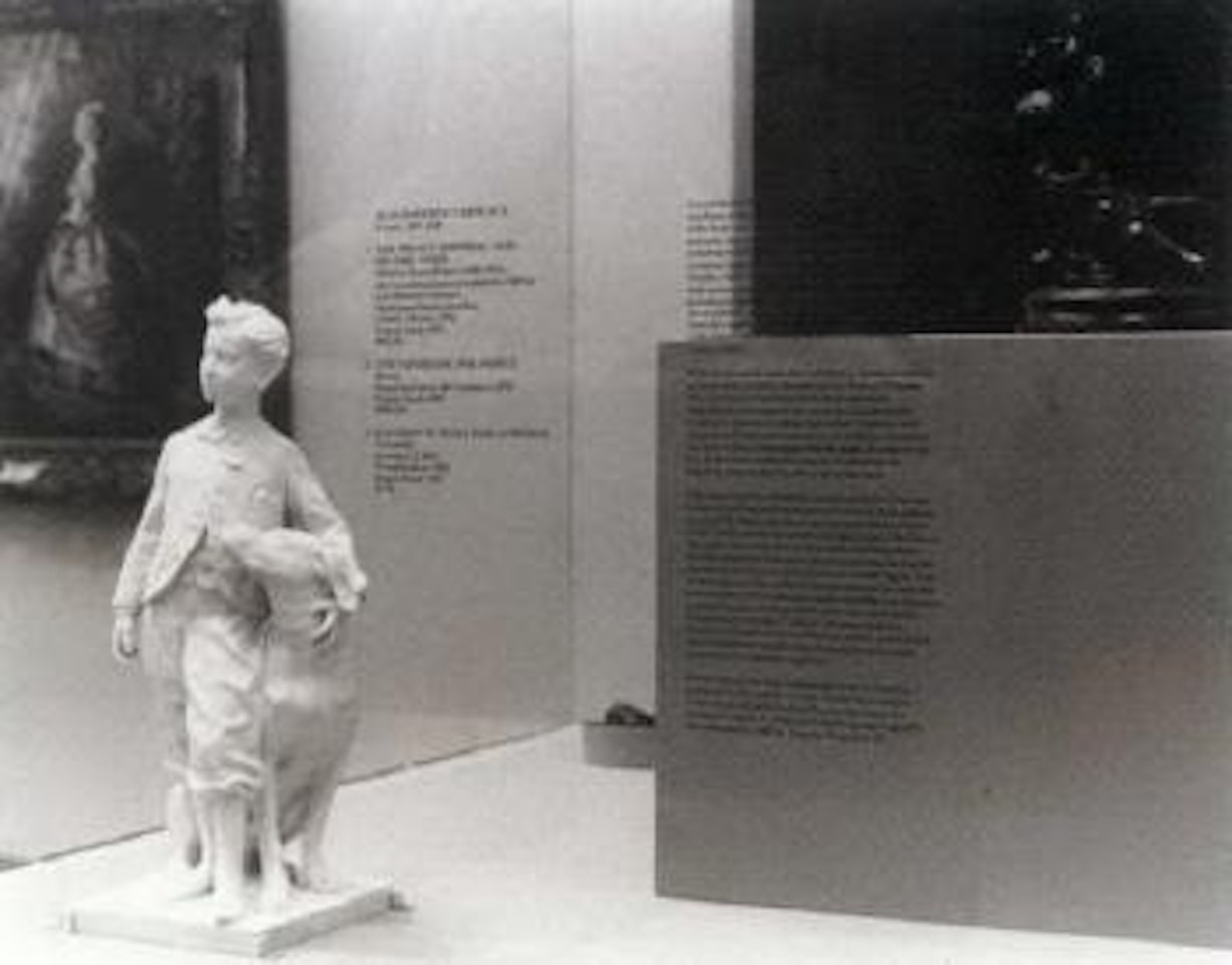Arranged by Claire Vencent at the Metropolitan Museum of art, New York by Louise Lawler