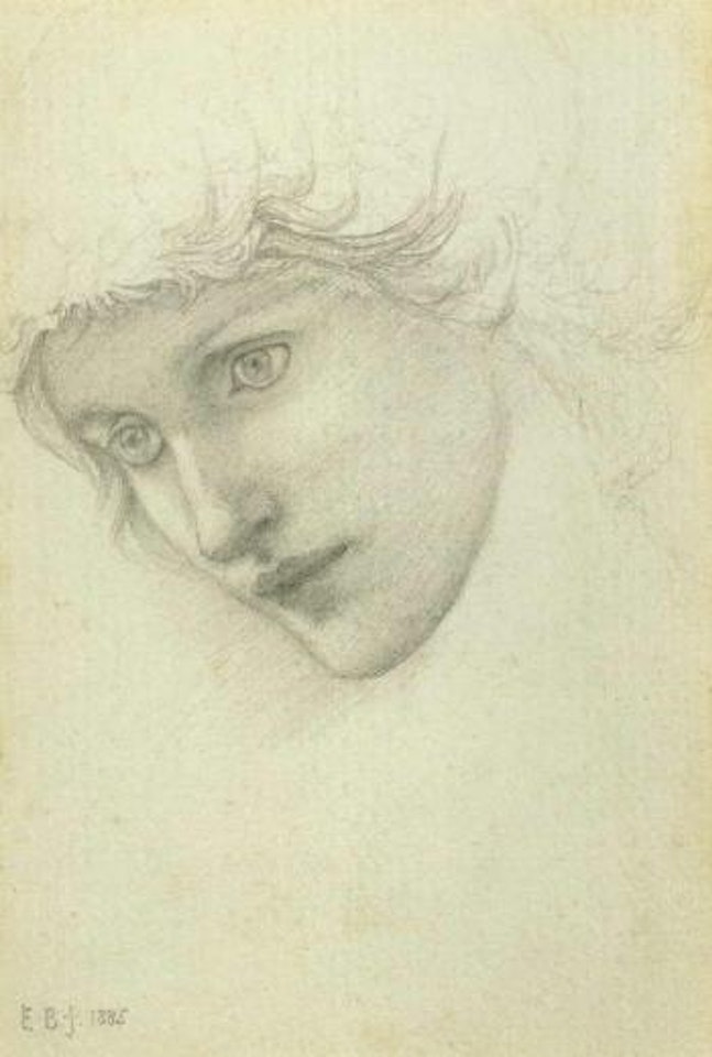 Study of a head by Edward Coley Burne-Jones