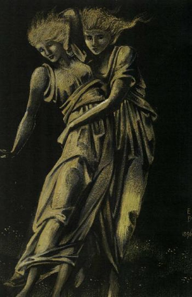 Study of two figures embracing by Edward Coley Burne-Jones