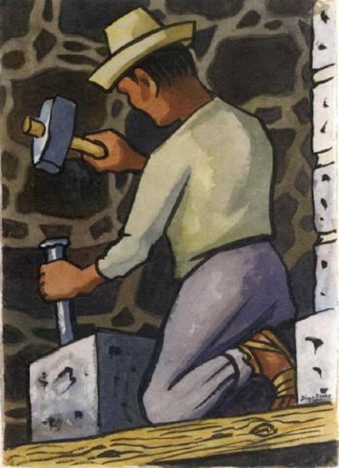 Picapedrero - Masonworker by Diego Rivera