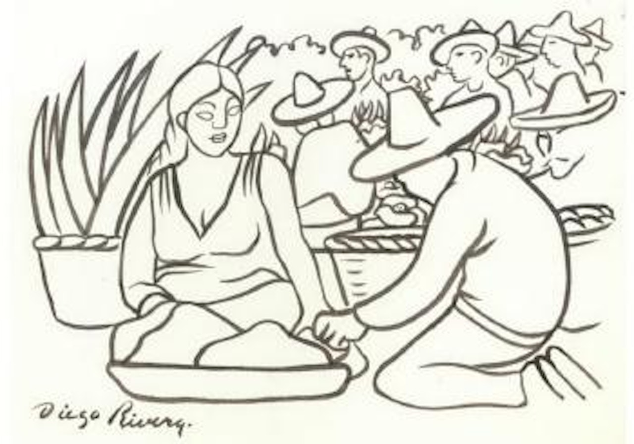 Mercado - Marketplace by Diego Rivera