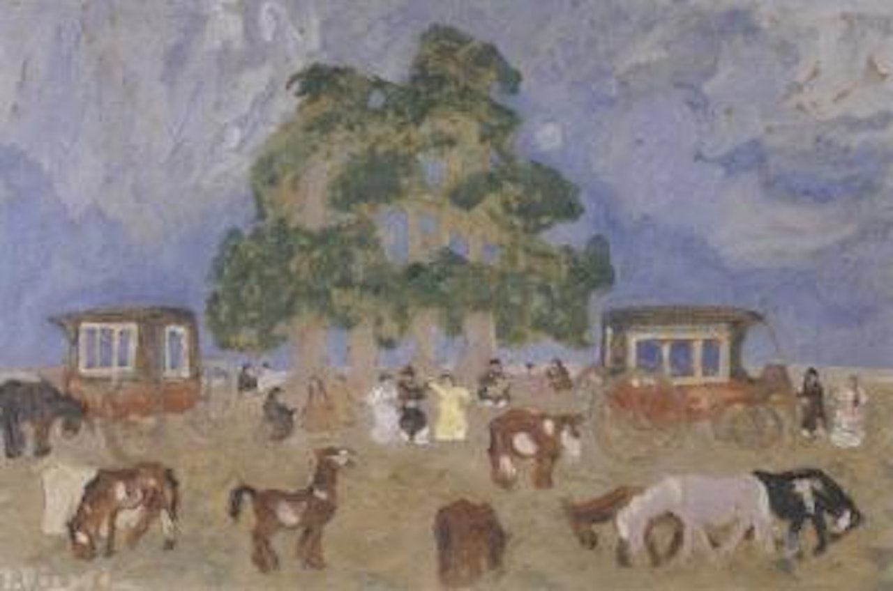 Encuentro en el camino - Meeting on the path by Pedro Figari