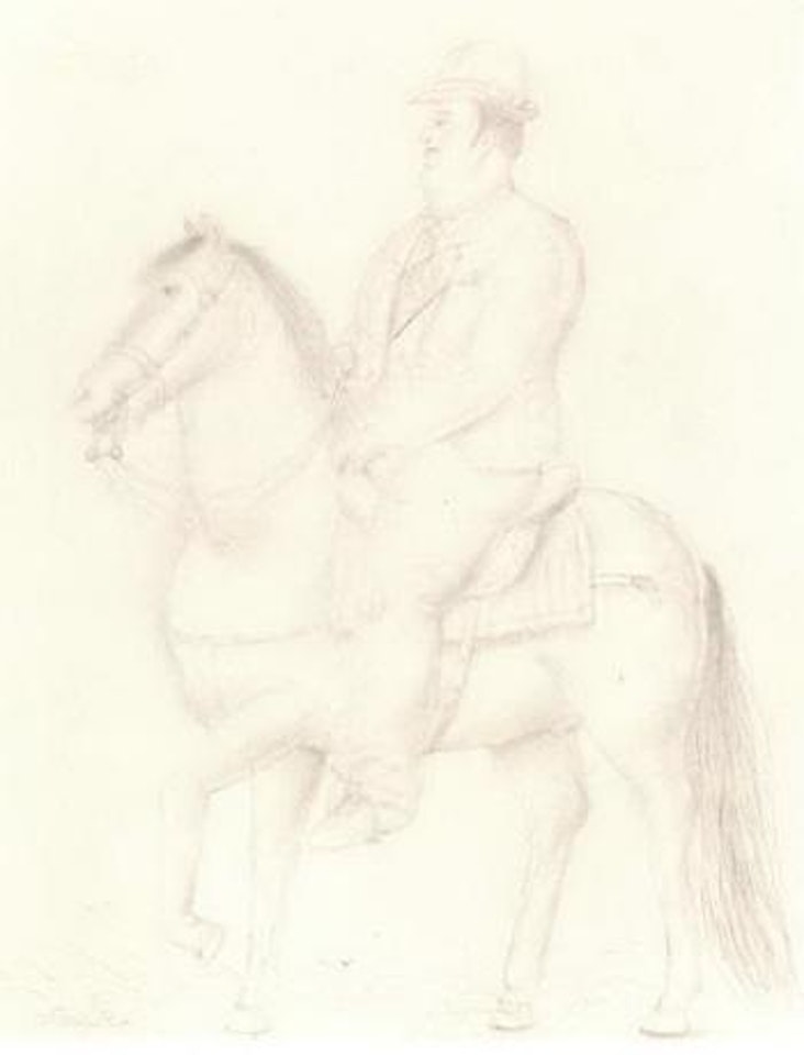 Horse and rider by Fernando Botero