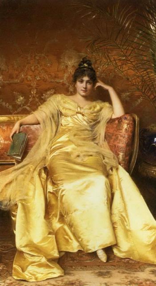 Young lady reading a book by Frédéric Soulacroix