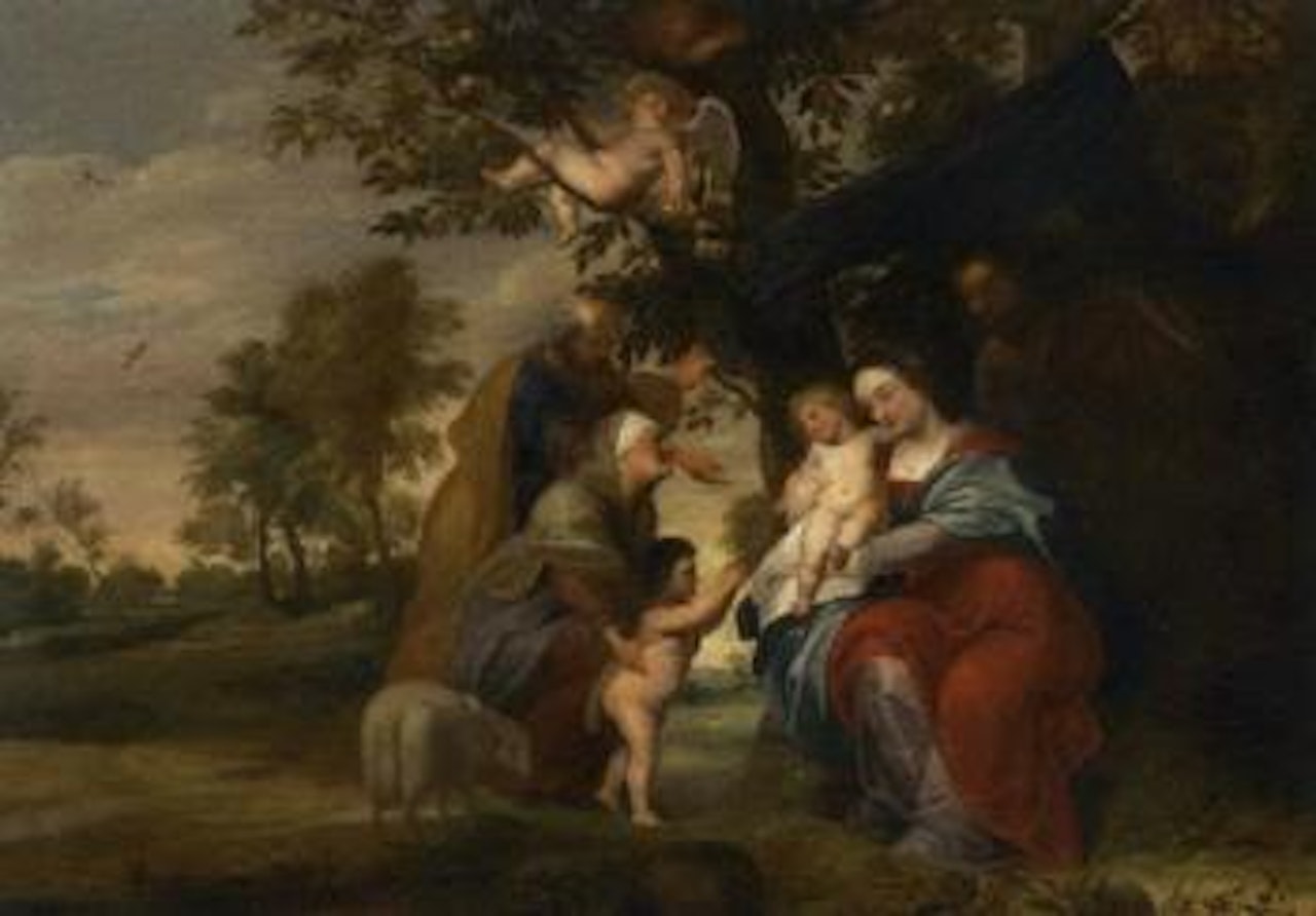 Holy Family under an apple trees with saints and the infant Baptist by Peter Paul Rubens