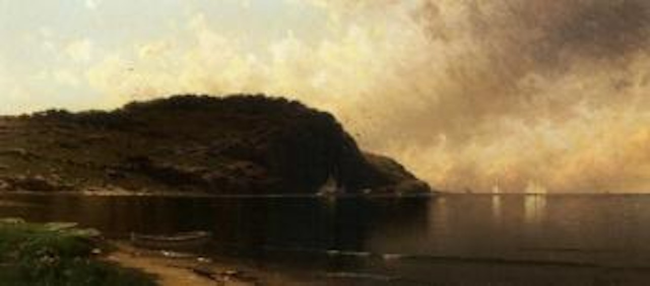 Seascape with sailboats by Alfred Thompson Bricher