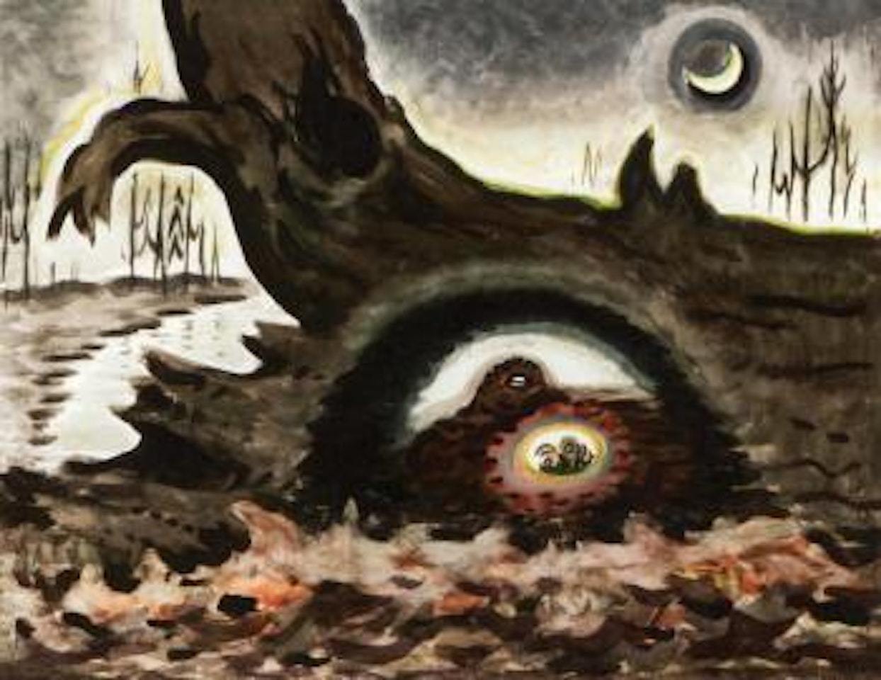 Brooding bird by Charles Burchfield