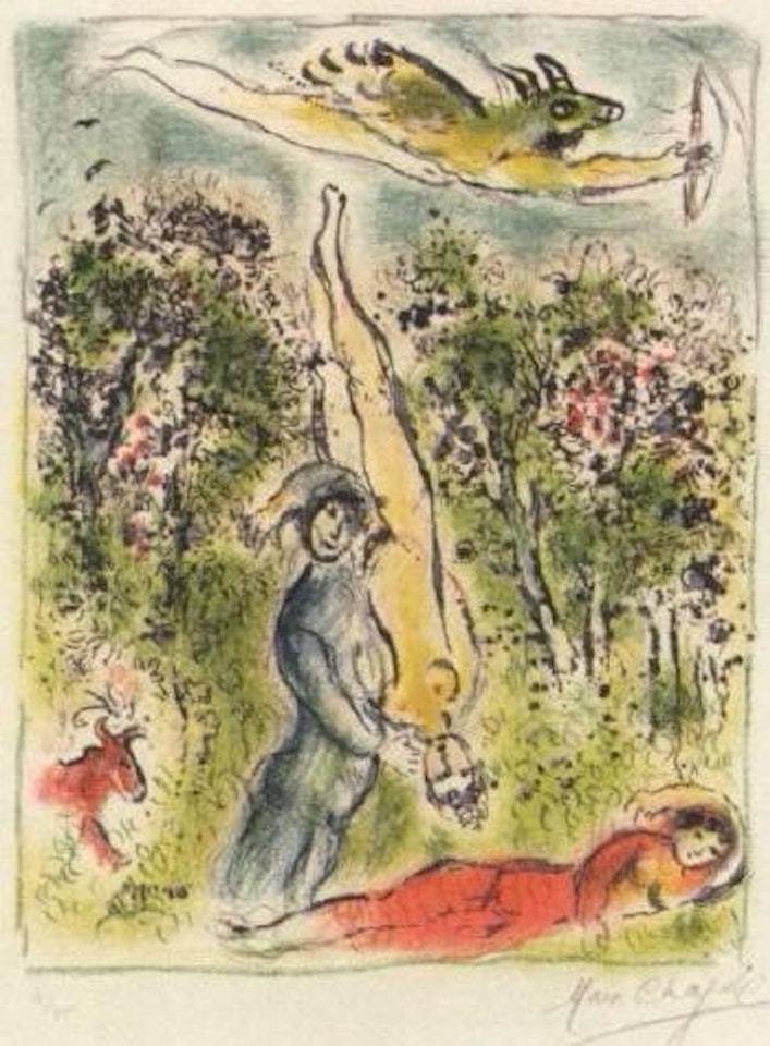 We live among the flowers by Marc Chagall