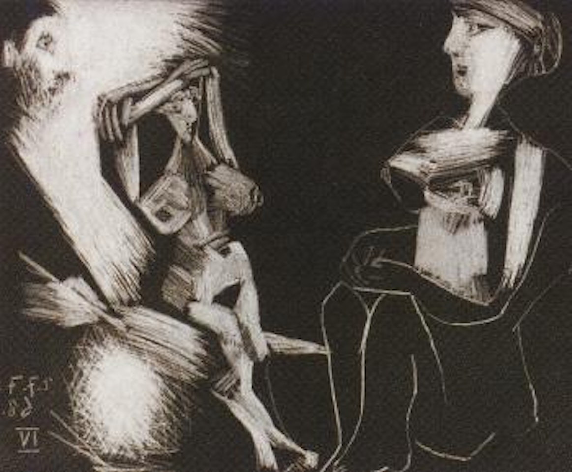 Homme et deux femmes by Pablo Picasso