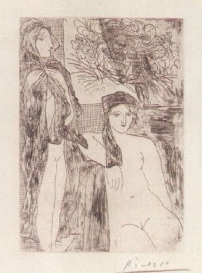 Rembrandt et deux femmes by Pablo Picasso