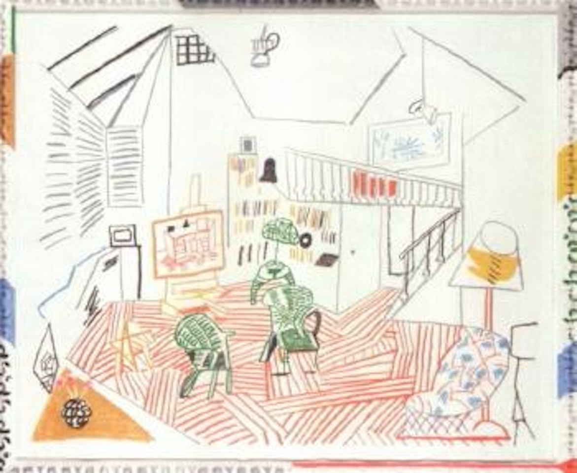 Pembroke studio interior by David Hockney