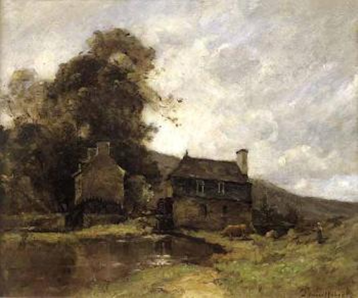 Paysage au moulin by Paul Désiré Trouillebert