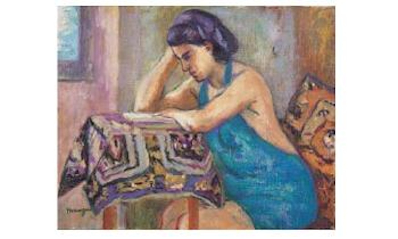 Personnage lisant by Henri Manguin