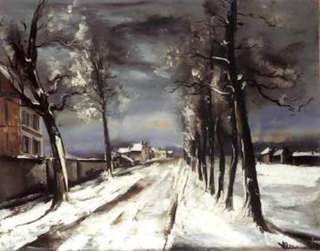 Route sous la neige by Maurice de Vlaminck