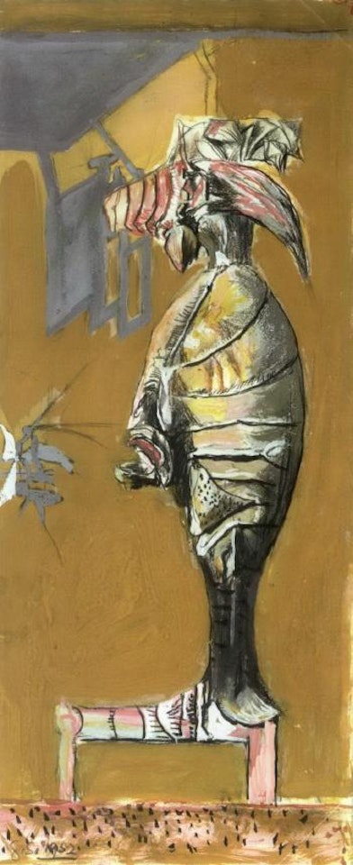 Standing form against a wall by Graham Sutherland