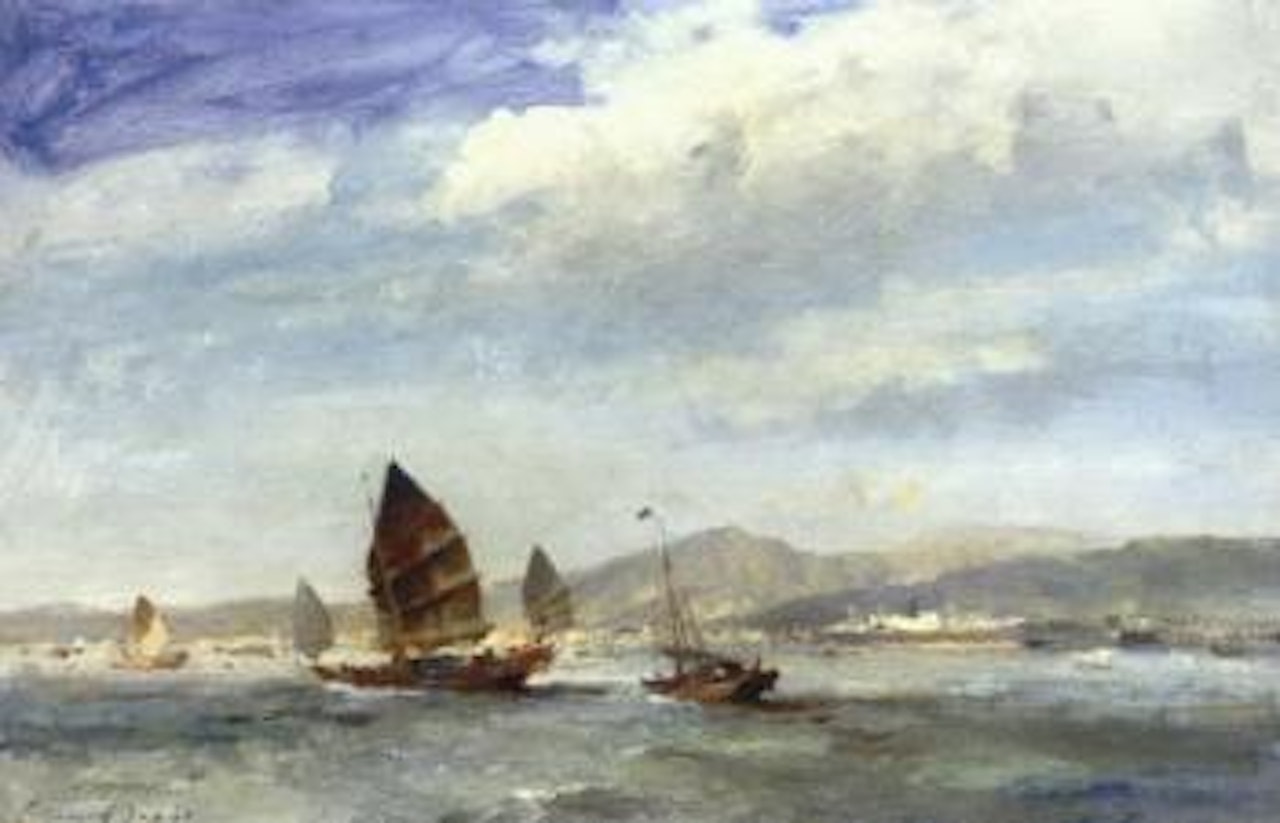 Breeze in the harbour, Hong Kong by Edward Seago