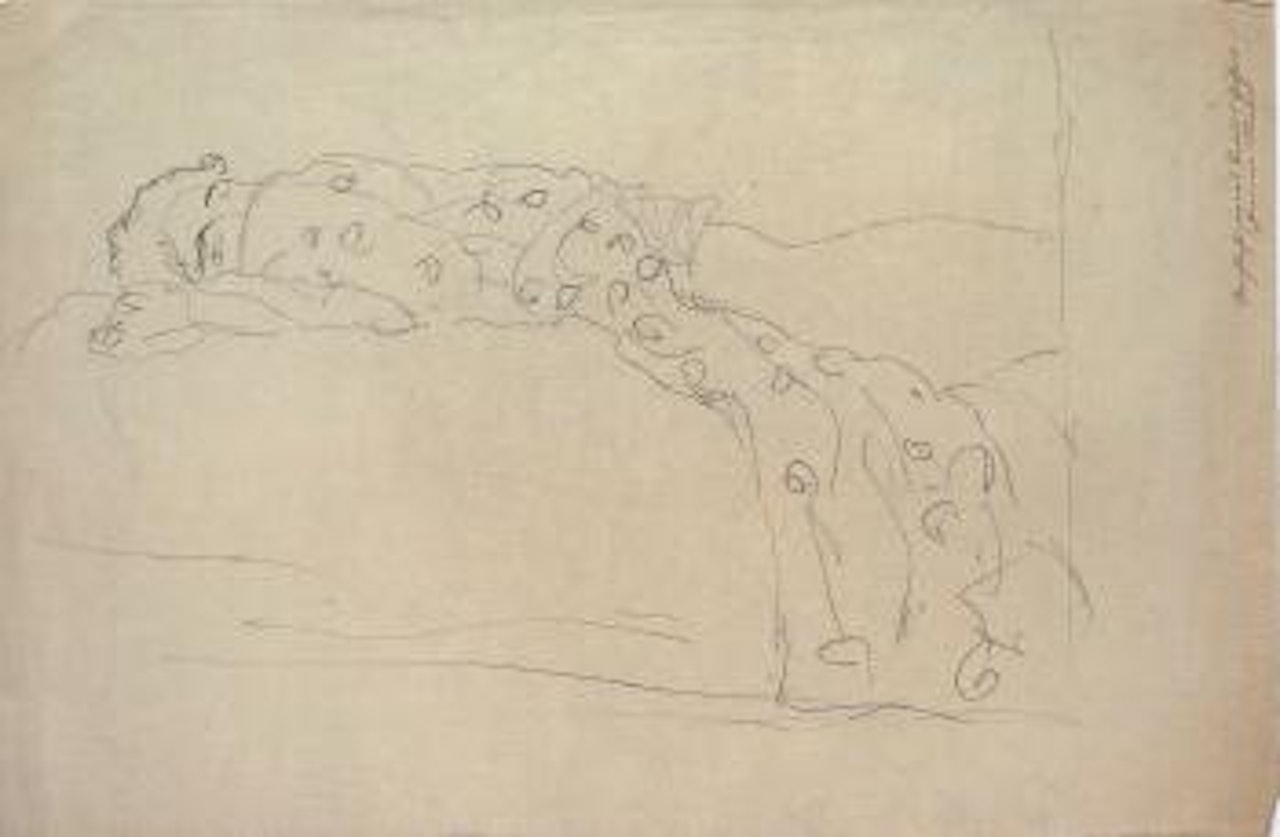 Reclining figure by Gustav Klimt