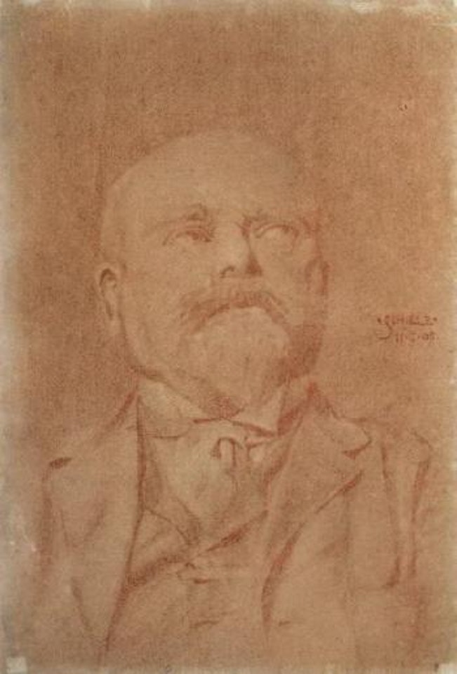 Portrait of a man by Egon Schiele