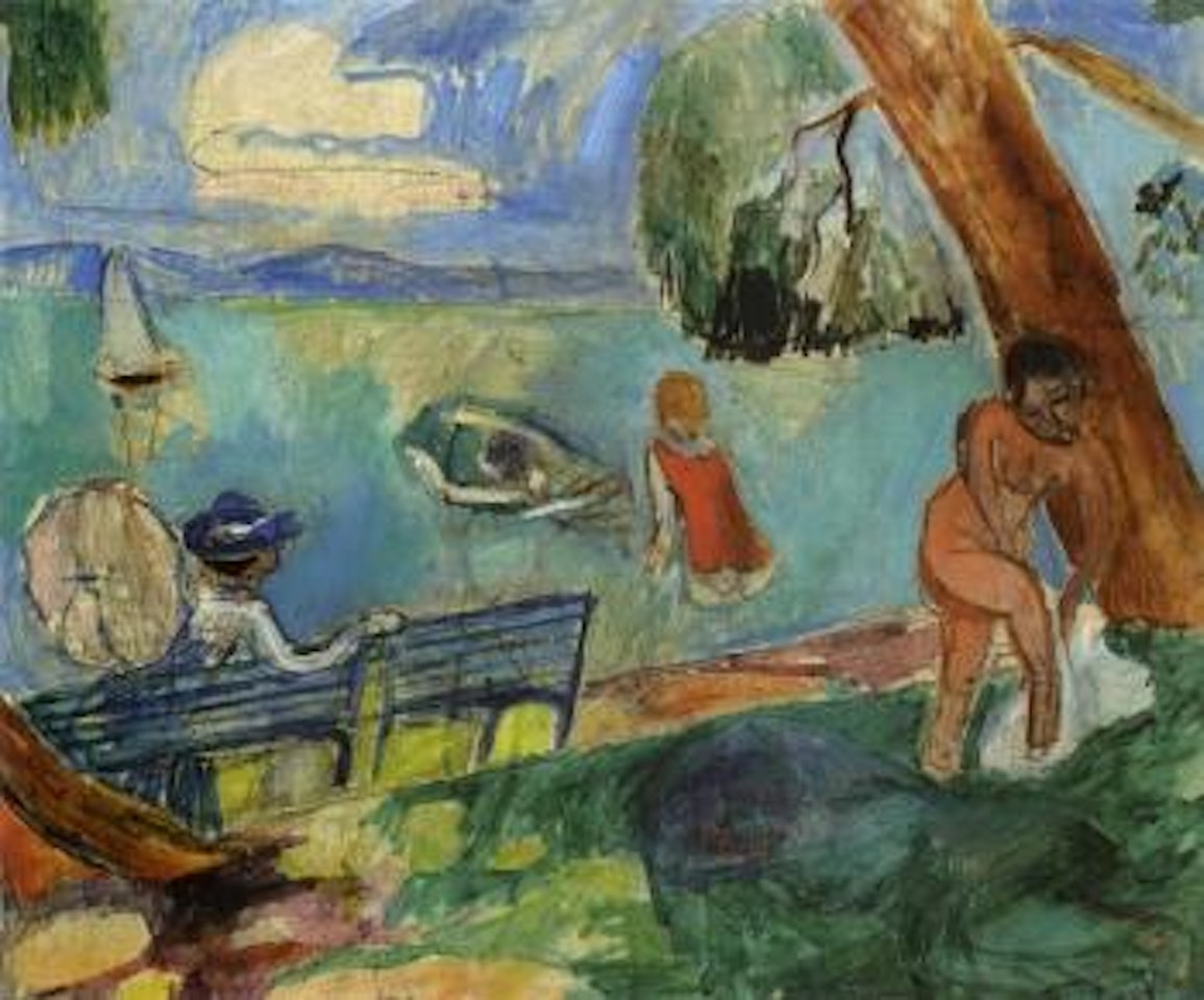 Bathers at Langenargen by Hans Purrmann