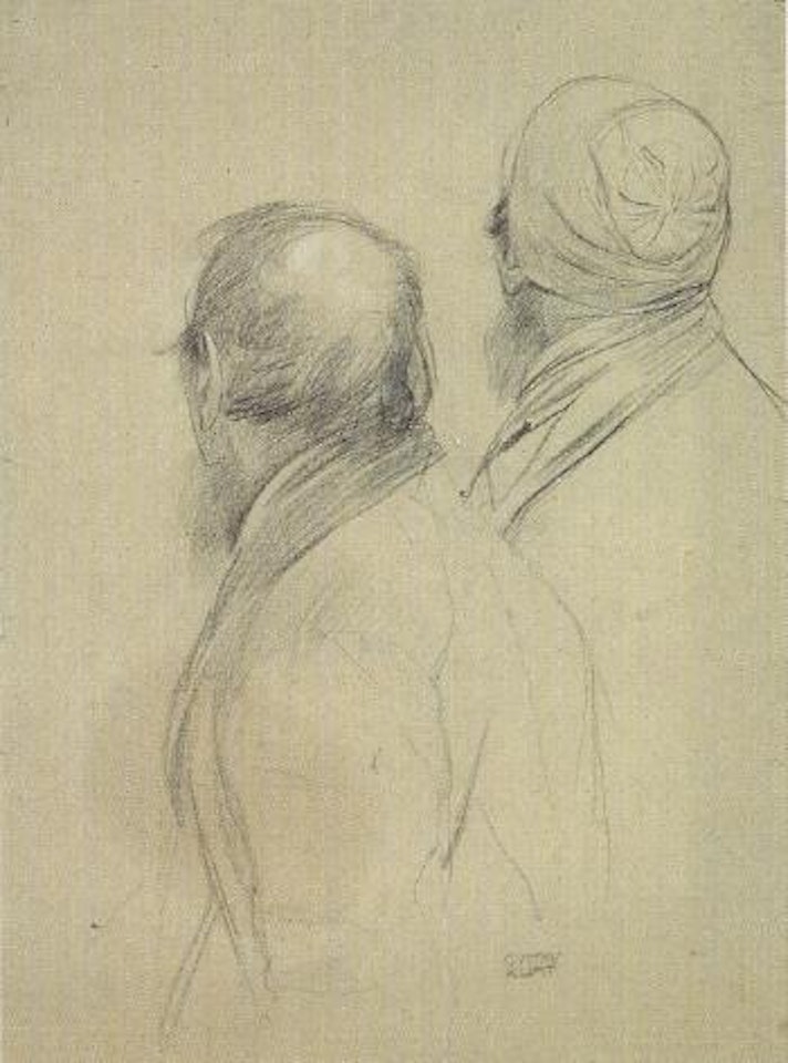 Old man with beard and cap by Gustav Klimt