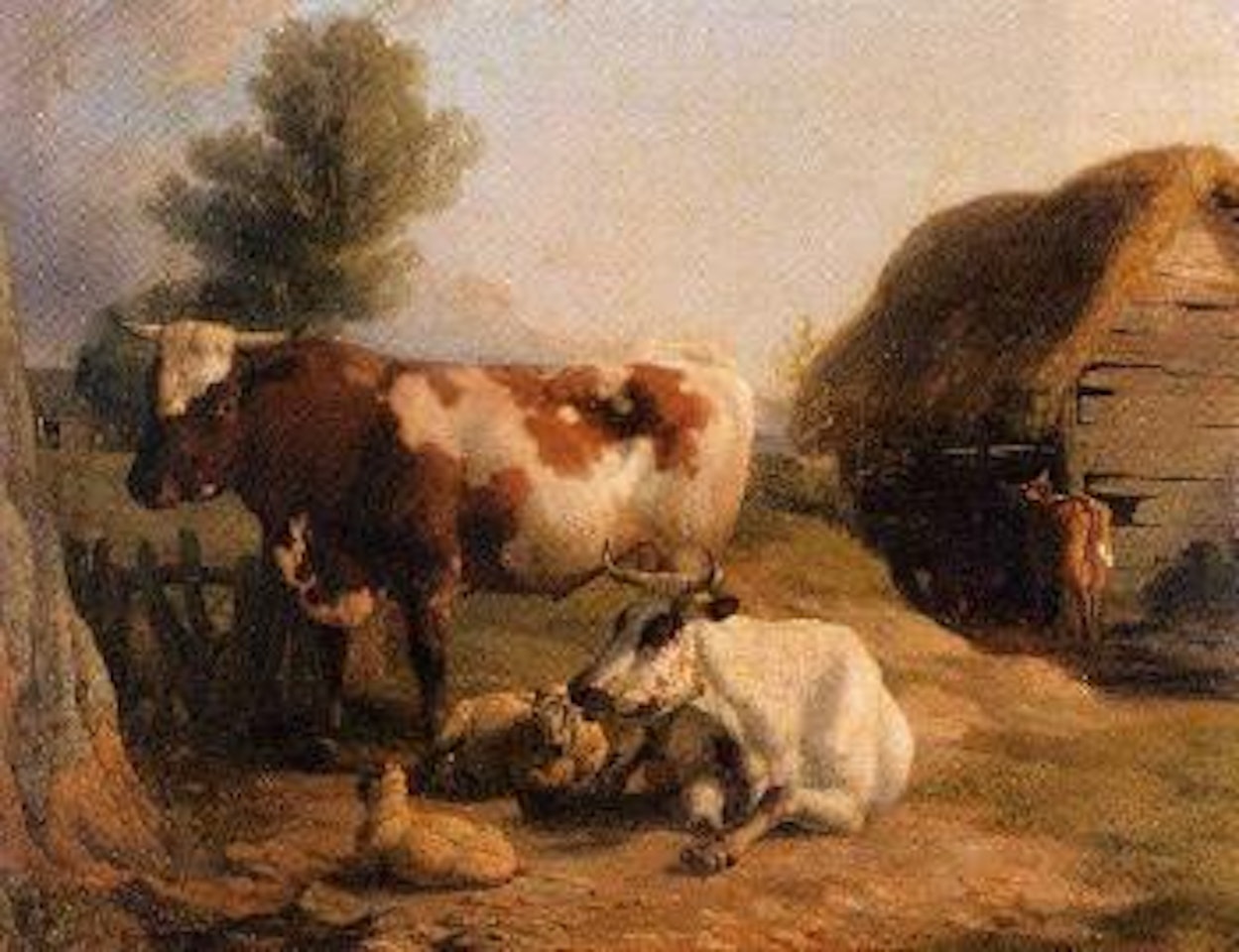 Cows and sheep in the country by Eugène Joseph Verboeckhoven