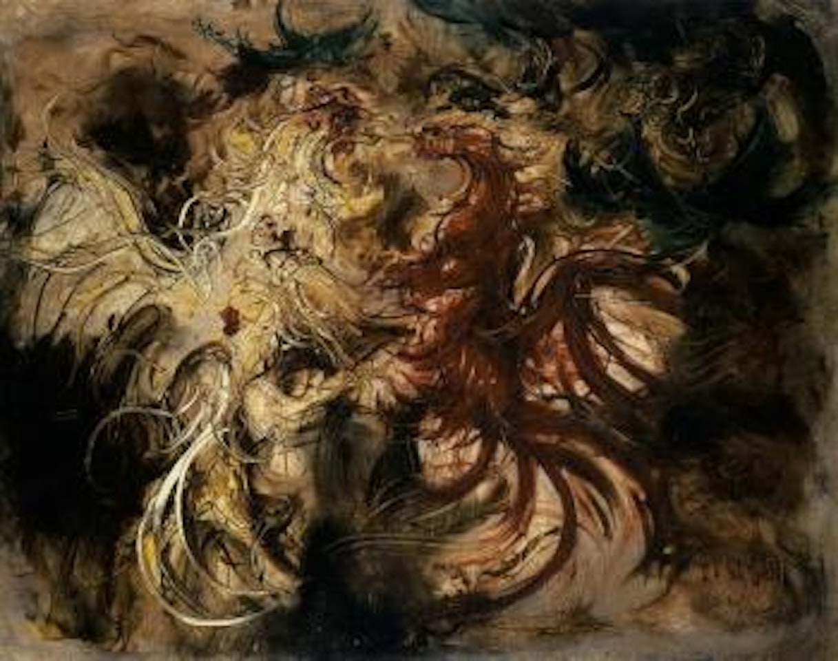 Bertarung by Affandi