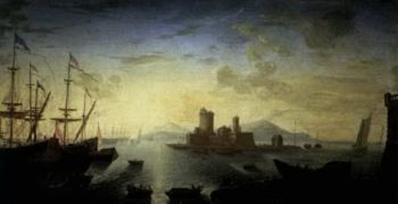 Harbour of Naples at dawn by Continental School