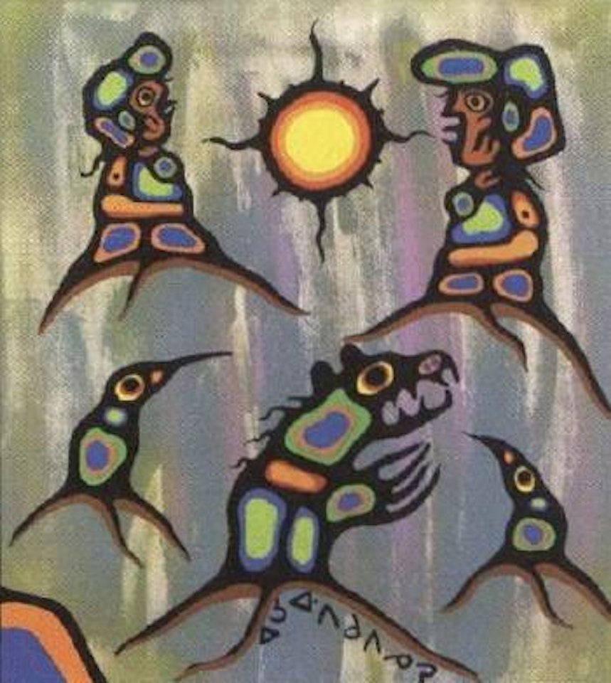 Shaman journey to Astral Plane by Norval Morrisseau