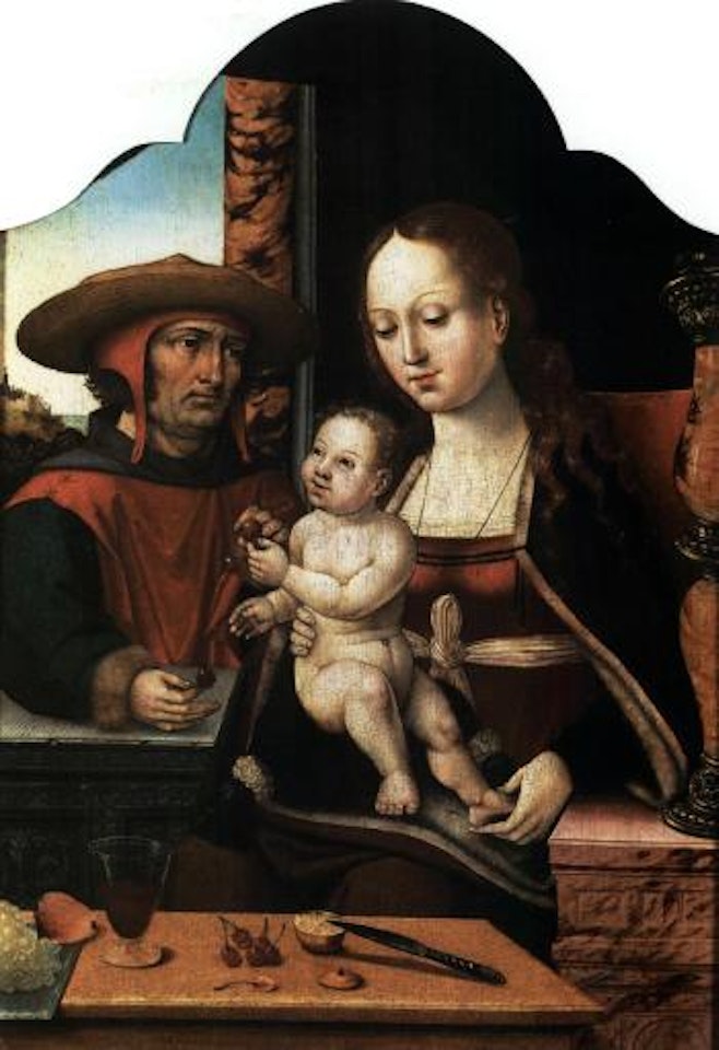Madonna and Child with a donor by Attributed to Pieter Coecke van Aelst I