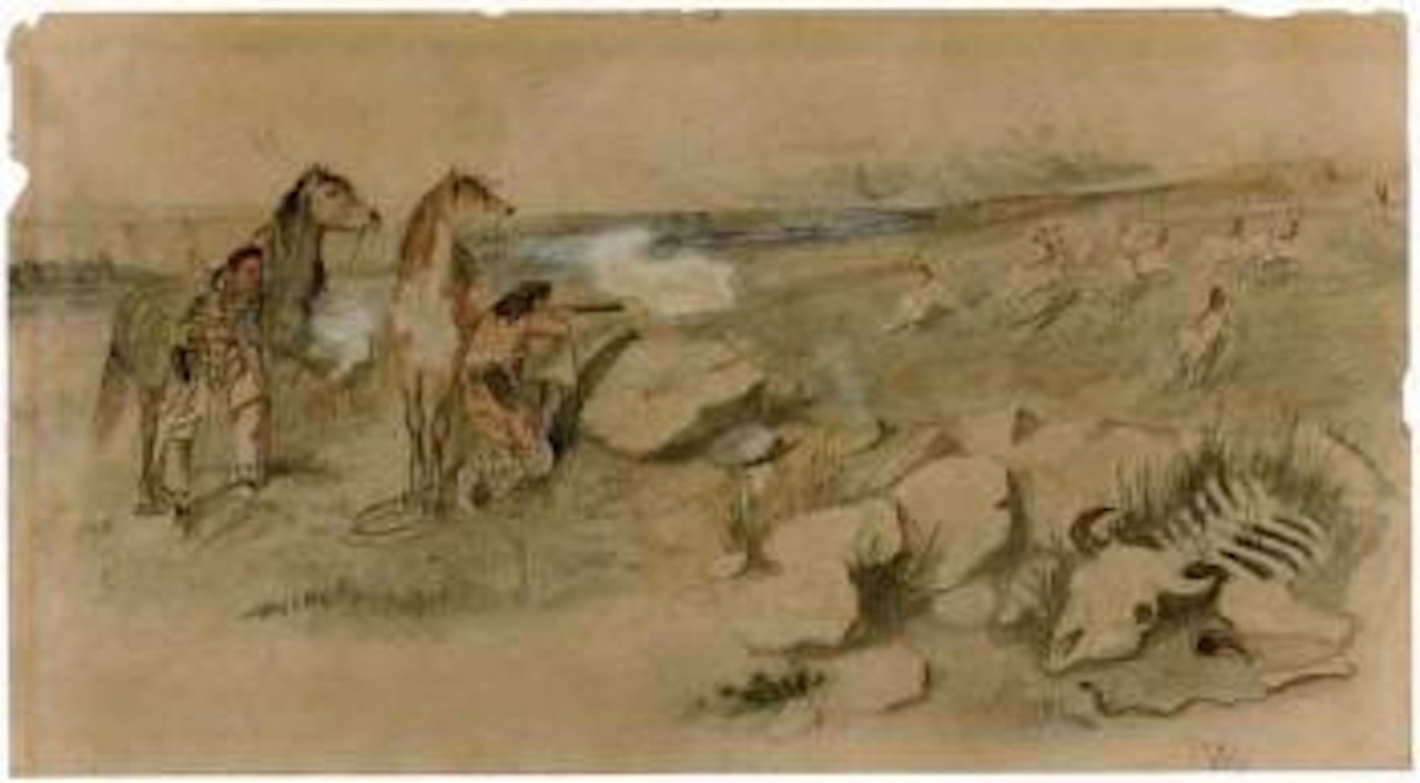 Deer hunting by Charles M Russell
