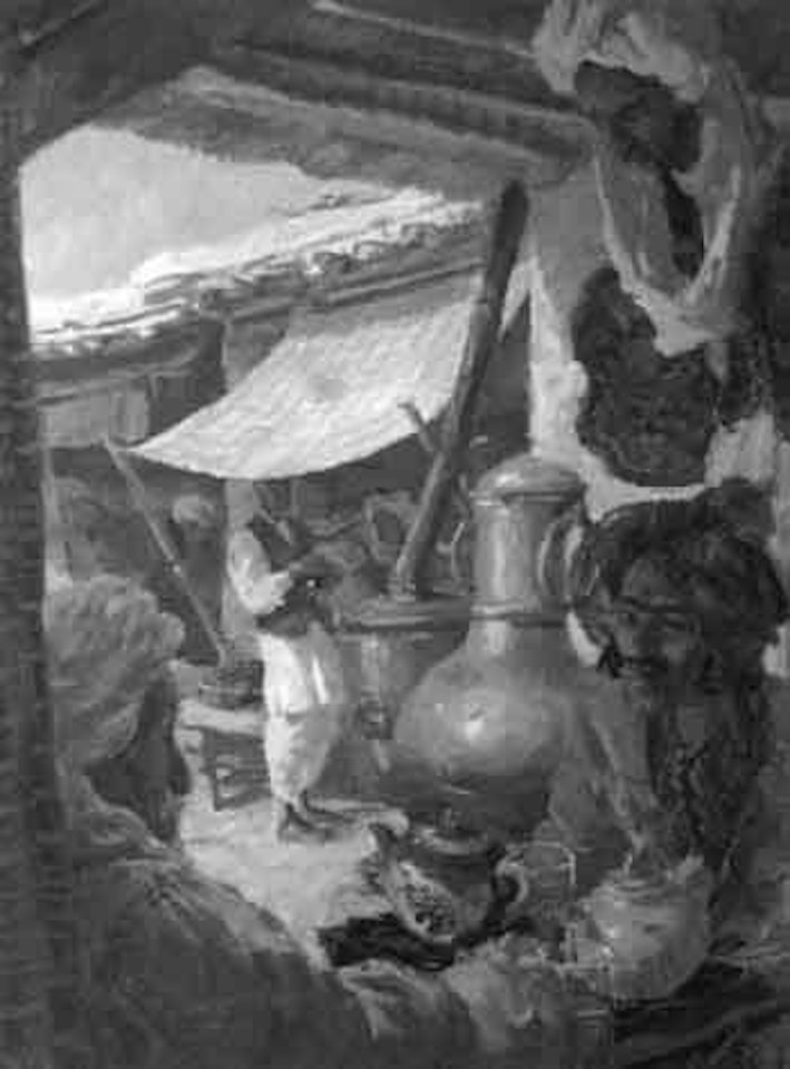 Bazaar at Ghazini by Alexander Evgenievich Yakovlev