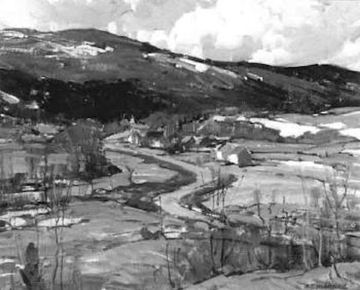 Spring thaw, mountain landscape by Aldro Thompson Hibbard