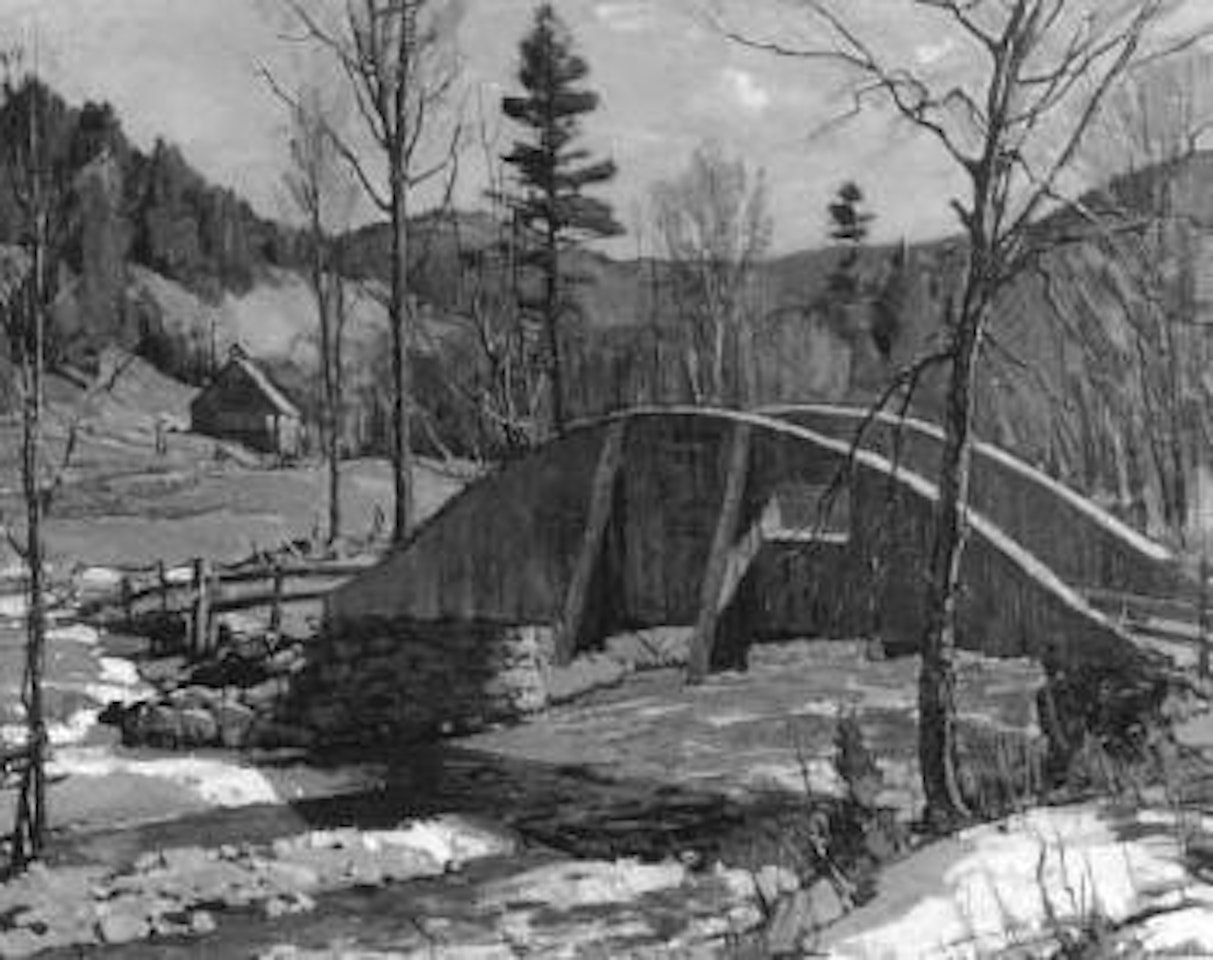 Wooden bridge by Aldro Thompson Hibbard