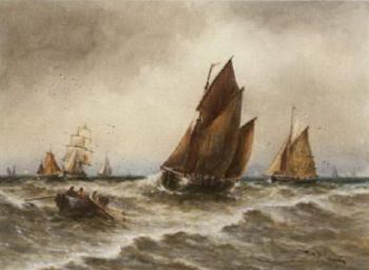 Pulling in the catch by Thomas Bush Hardy