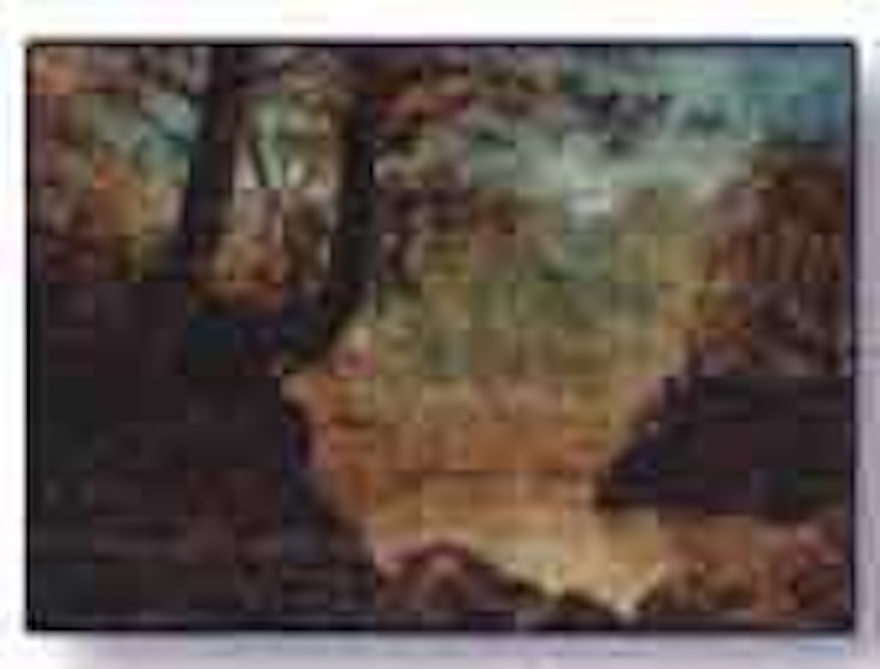 Figure fishing in a wooded river landscape by Jasper Francis Cropsey