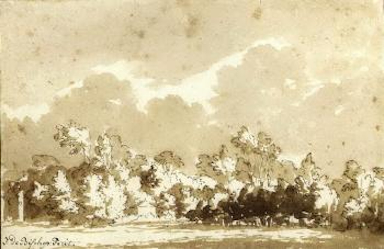 View of trees, near Rijswijk by Jan de Bisschop