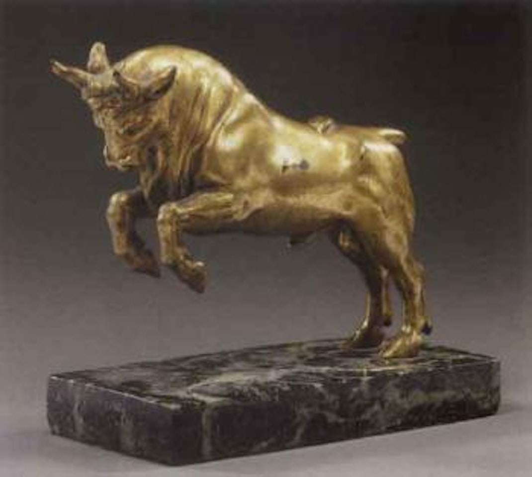 Rearing bull by French School