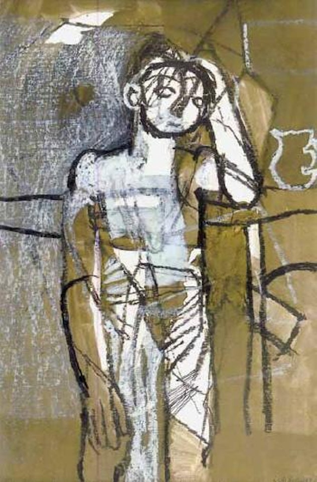 Boy with jug by Keith Vaughan