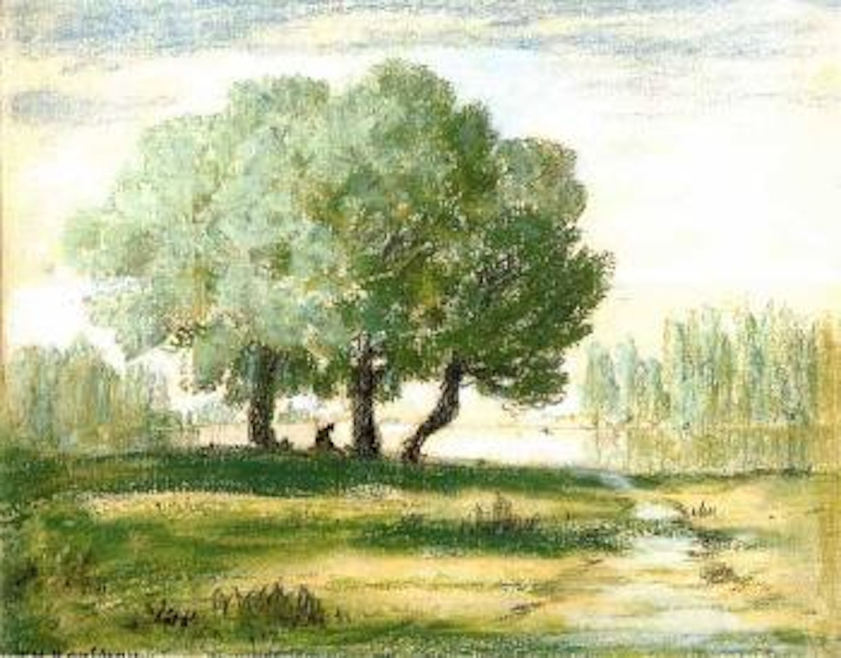 Les bords de l'etang by Théodore Rousseau