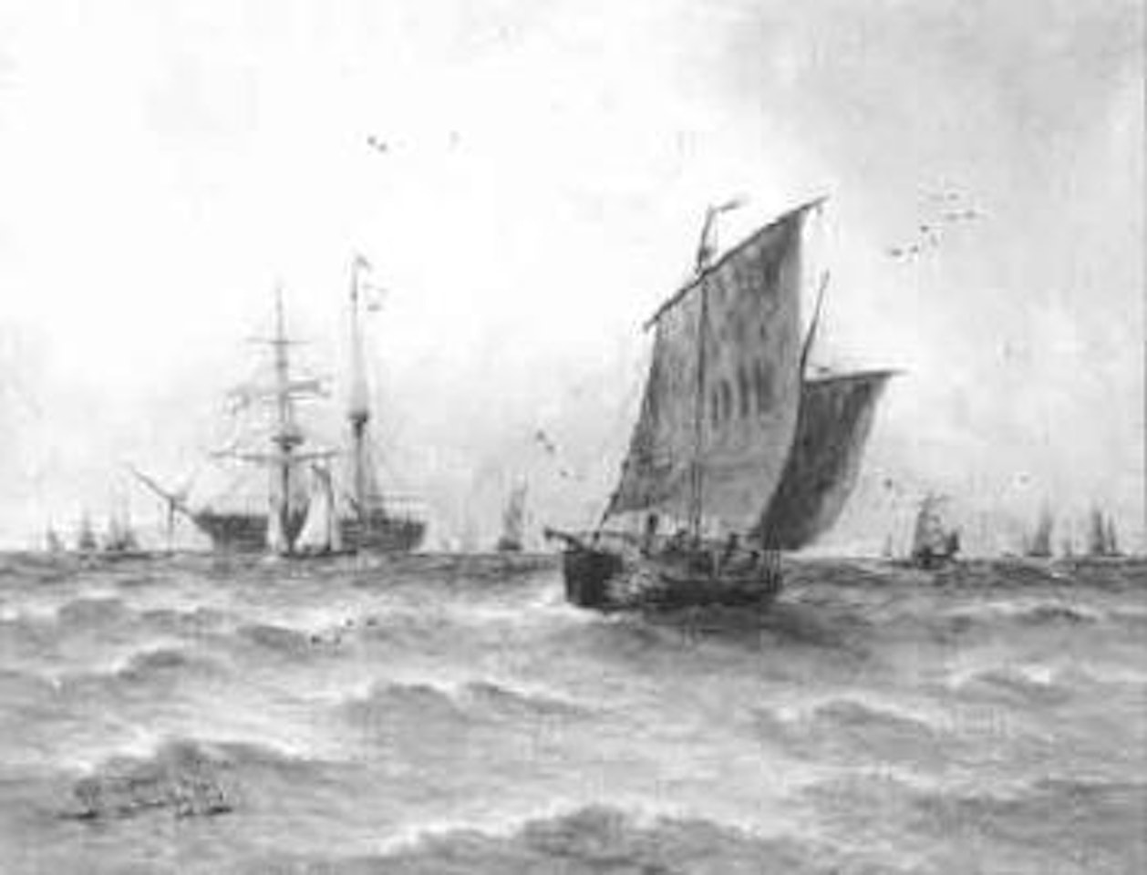 Off Dover by Thomas Bush Hardy